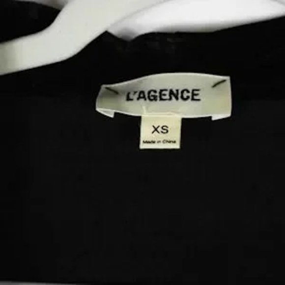 ❌❌❌ SOLD ❌❌❌ L'AGENCE $750.00 BNWT BLACK Velvet Rosalind Wrap Dress XS - Picture 3 of 9